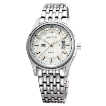 W0084 Side-Wrapped Stainless Steel Band men's watches with complete calendar